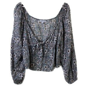 Patrons of peace blue base flowery top Medium